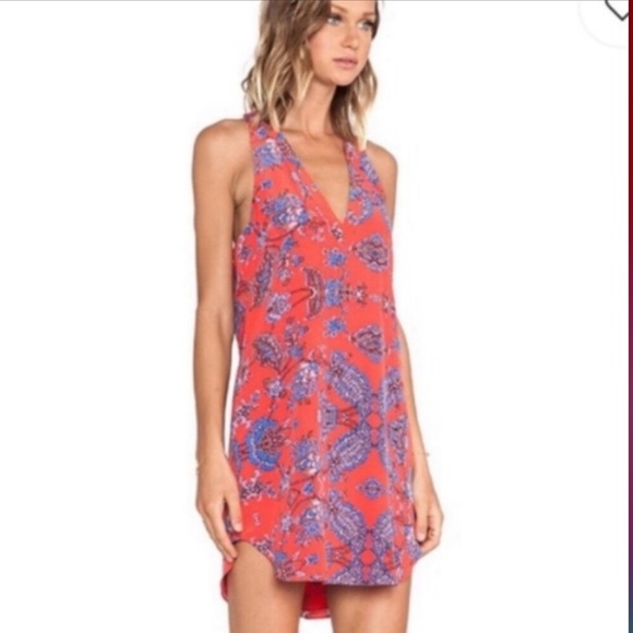 ❣️RORY BECA❣️IRENE T-BACK DRESS WITH SIDE SPLITS XS IN RED - Picture 3 of 9